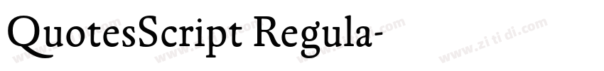 QuotesScript Regula字体转换